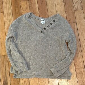 Women’s Tan Blu Pepper Button-Detail Sweater